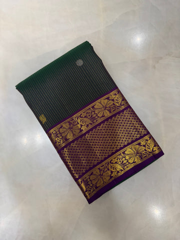 Pure 1G zari handloom Kanjeevaram silk mark certified saree