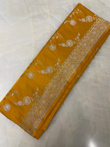 Premium Banarasi crepe satin silk saree