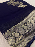 Premium Crepe Georgette Saree 💙