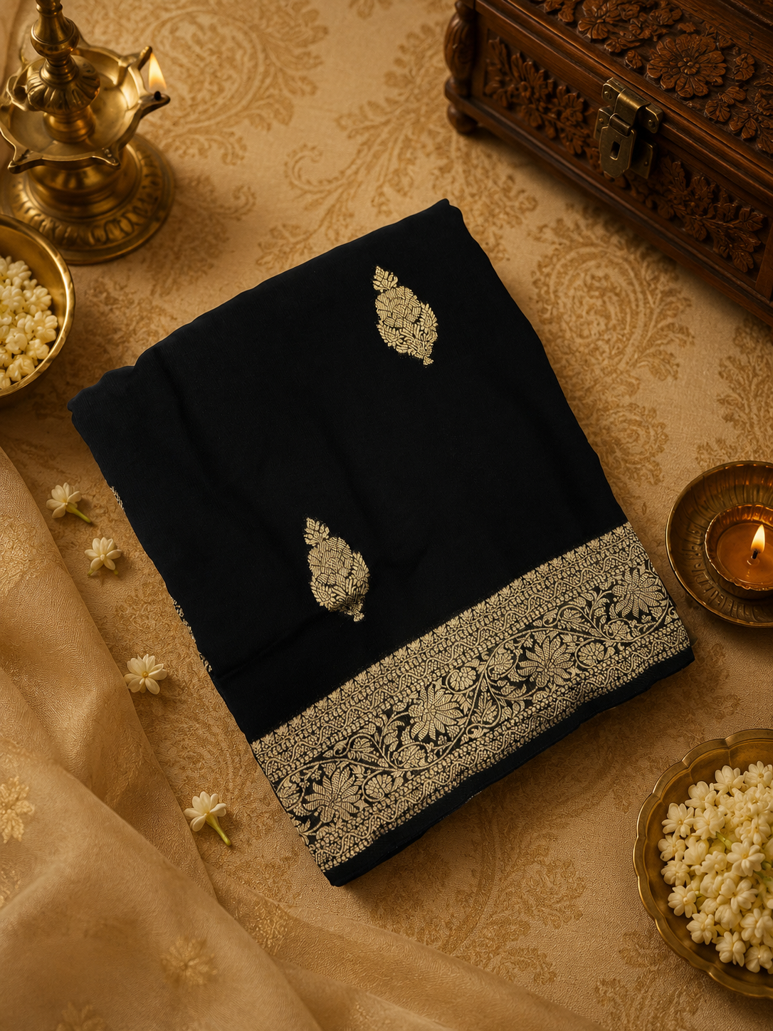 Premium Crepe Georgette Saree ✨