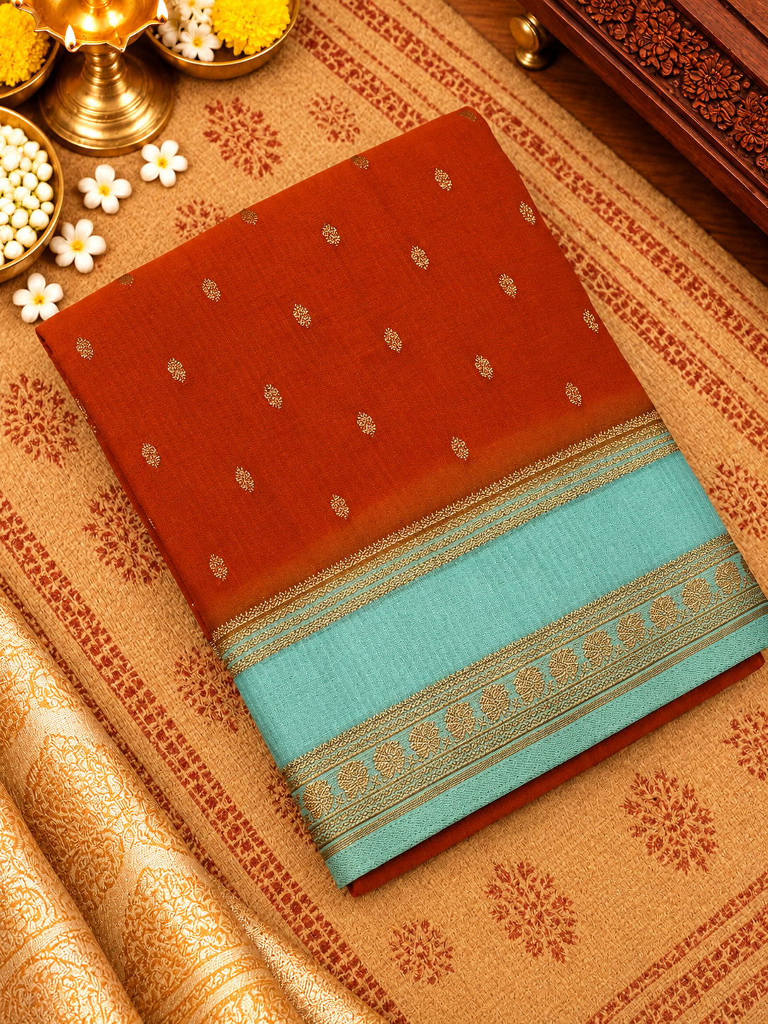 Premium Wrinkle Chiffon Saree - 902993