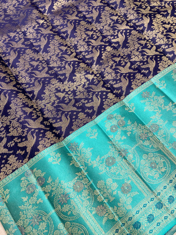 Pure Zari Handloom Kanjeevaram Silk Mark Certified Saree