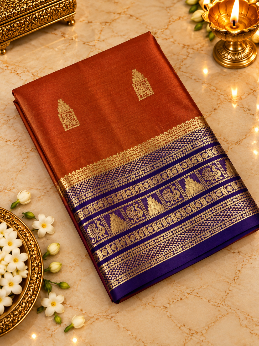 Premium Semi Mysore Silk Saree - 902557