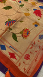 Premium Russian Silk Saree With Paithani Border