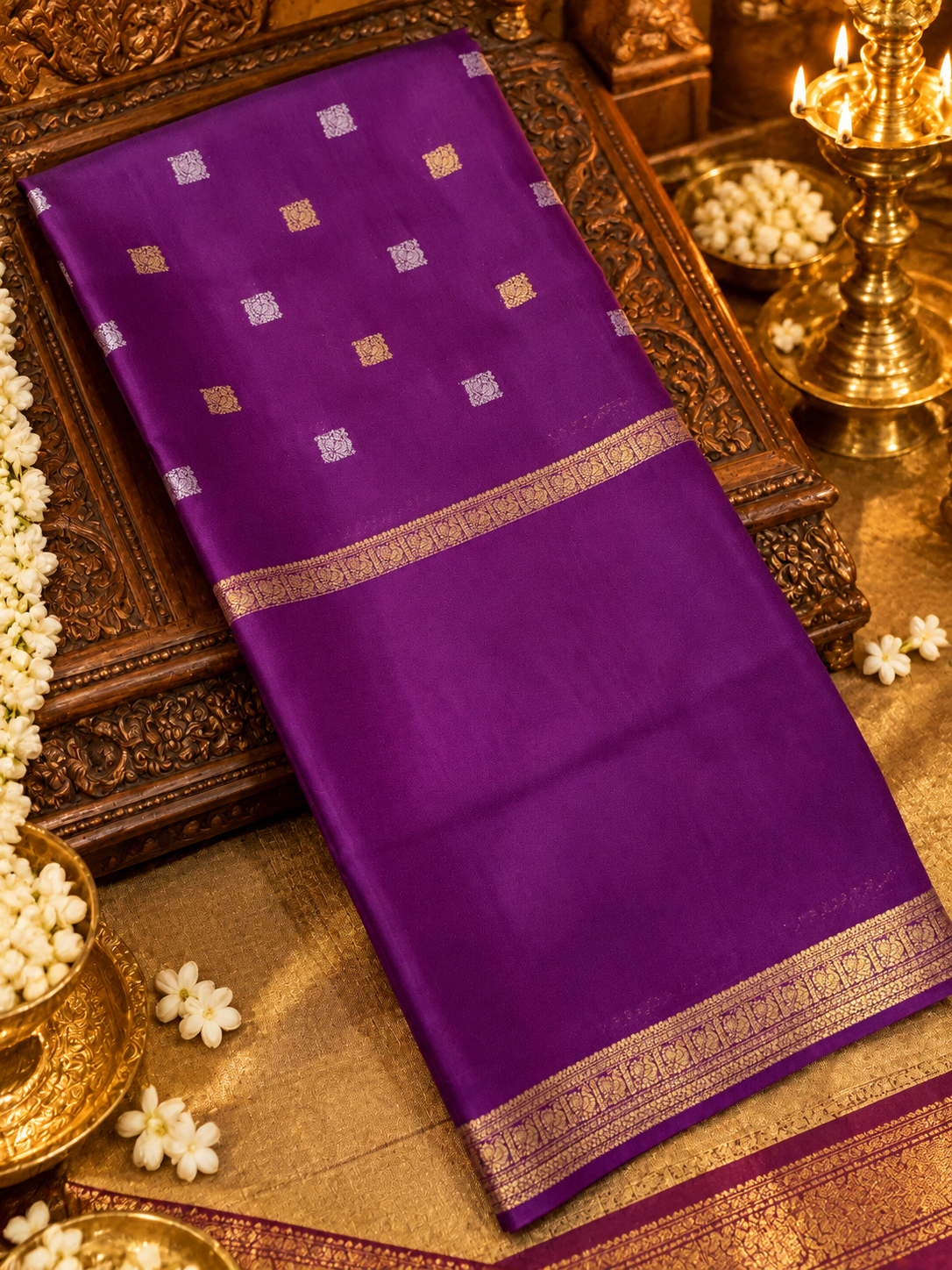 Premium Semi Mysore Crepe Silk Saree - 902499