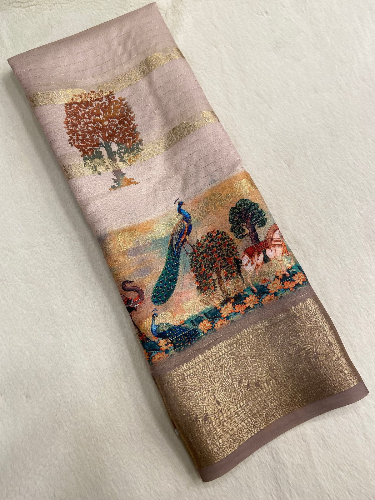 Premium Dola Kalamkari Design Saree