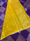 Pure Chinnon crepe Saree- 902541 Purple