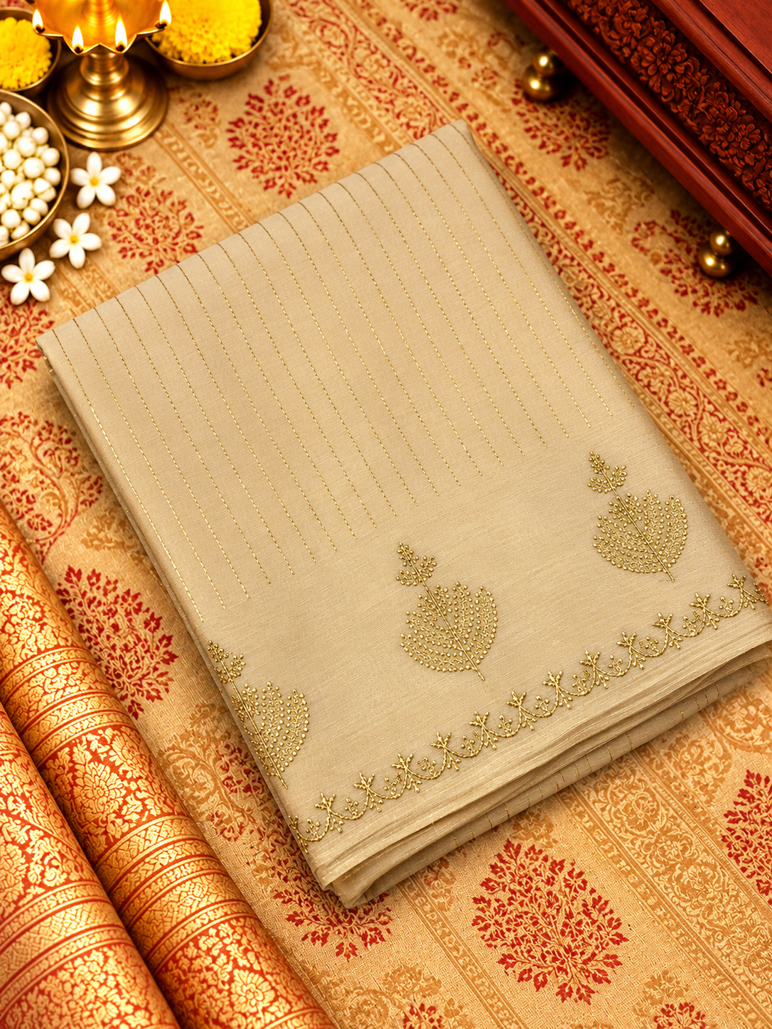 Russian Silk Saree With Embroidery🦢