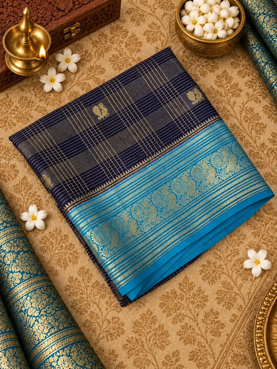 Pure Mix Mysore Crepe Silk Saree