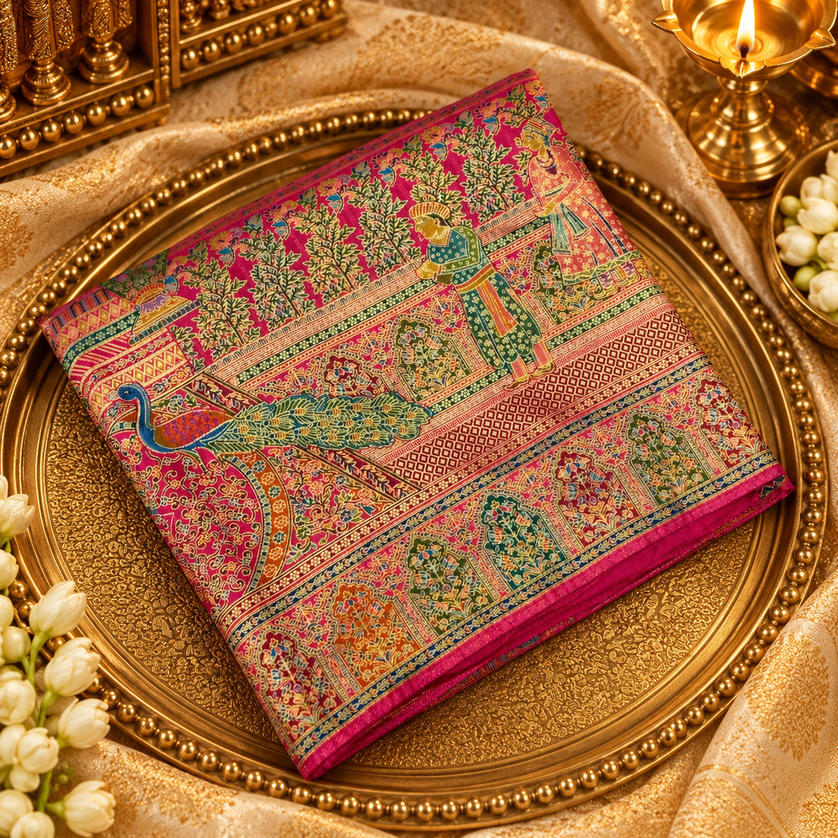 Premium Pashmina Silk Saree - 902831