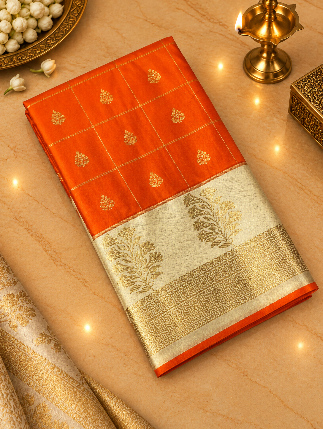 Premium Bridal Semi Kanchipuram Silk Saree - 902336