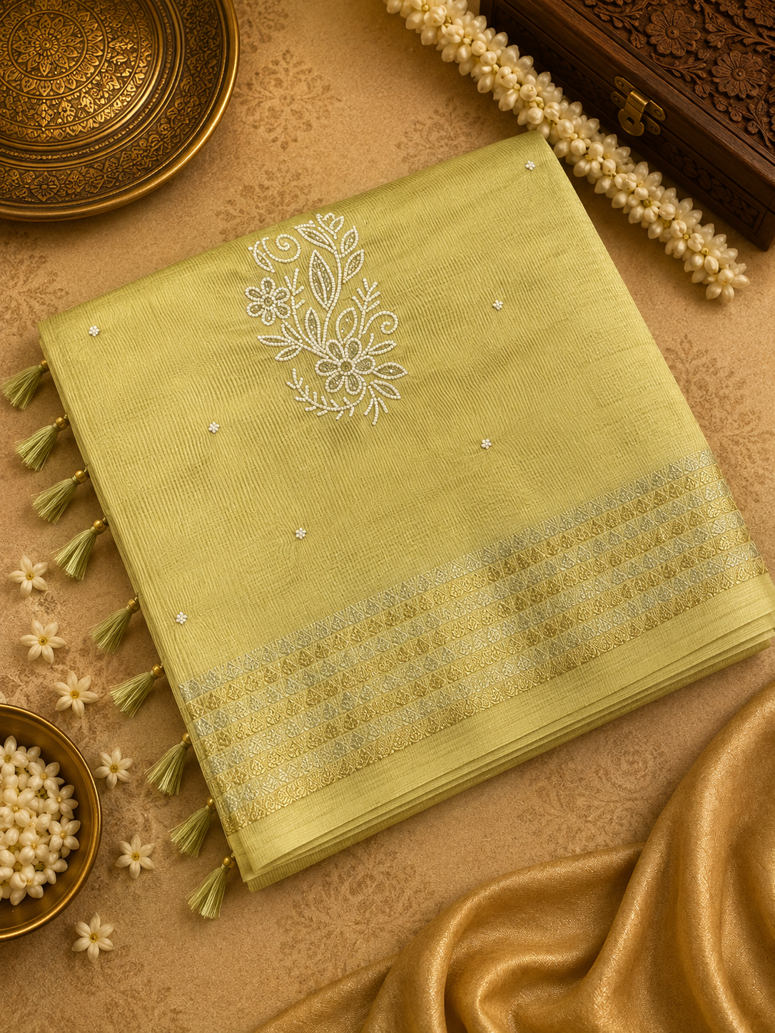 Soft Organza With Motiwork Saree