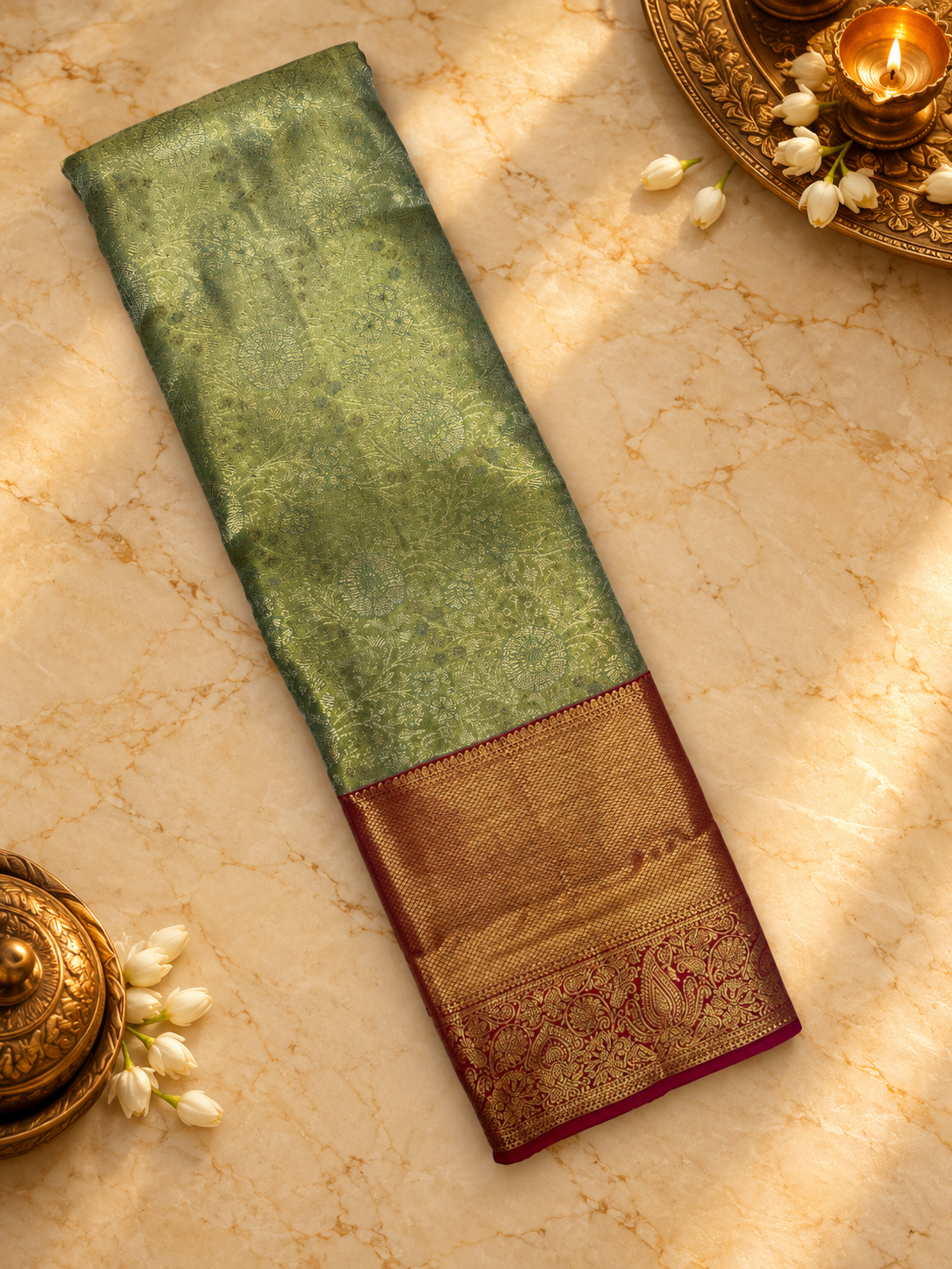 Pure Kanjeevaram silk saree- Silk mark certified- PS2409