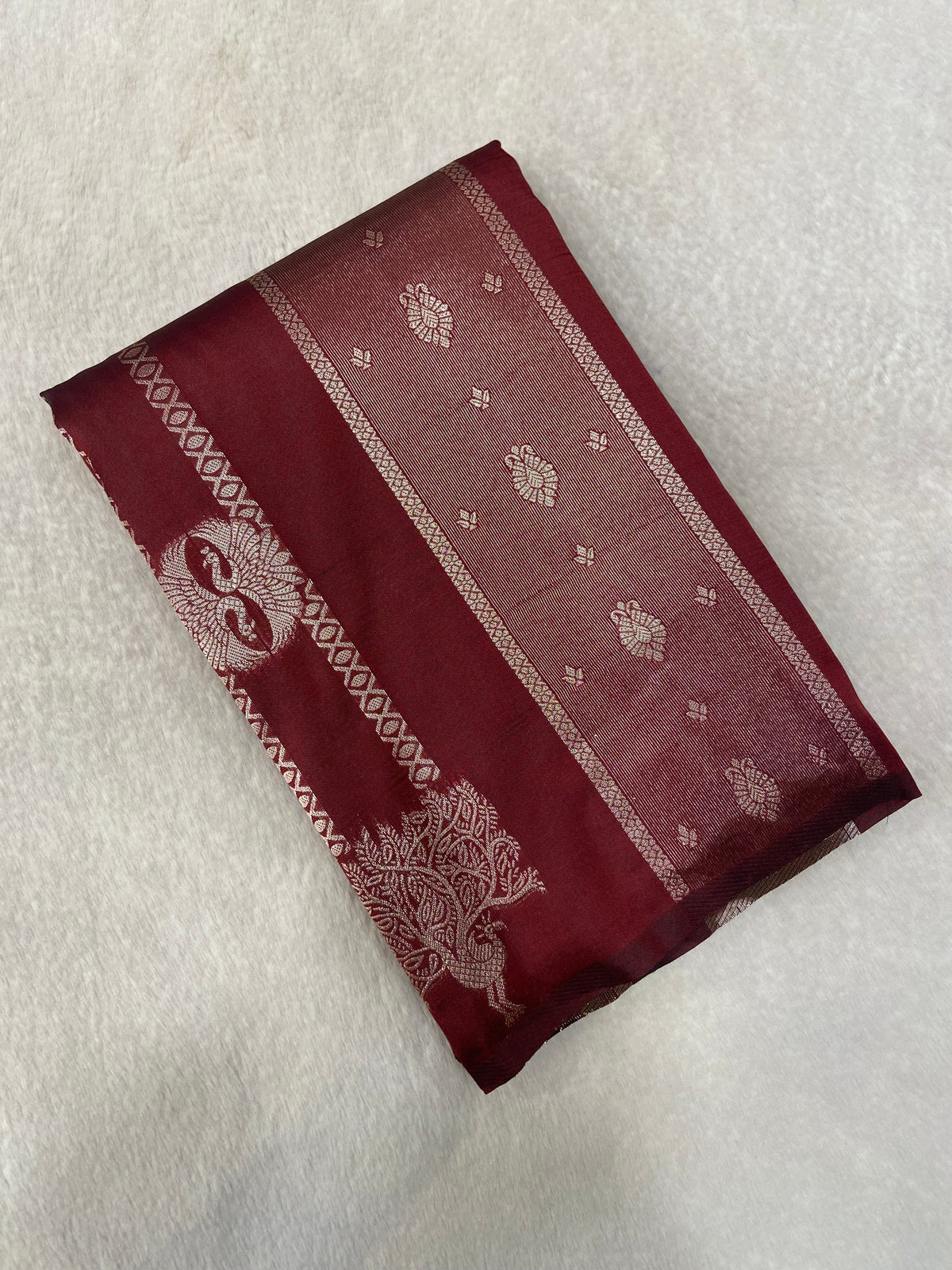 Semi Kanchipuram Silk Saree🦚 🤎