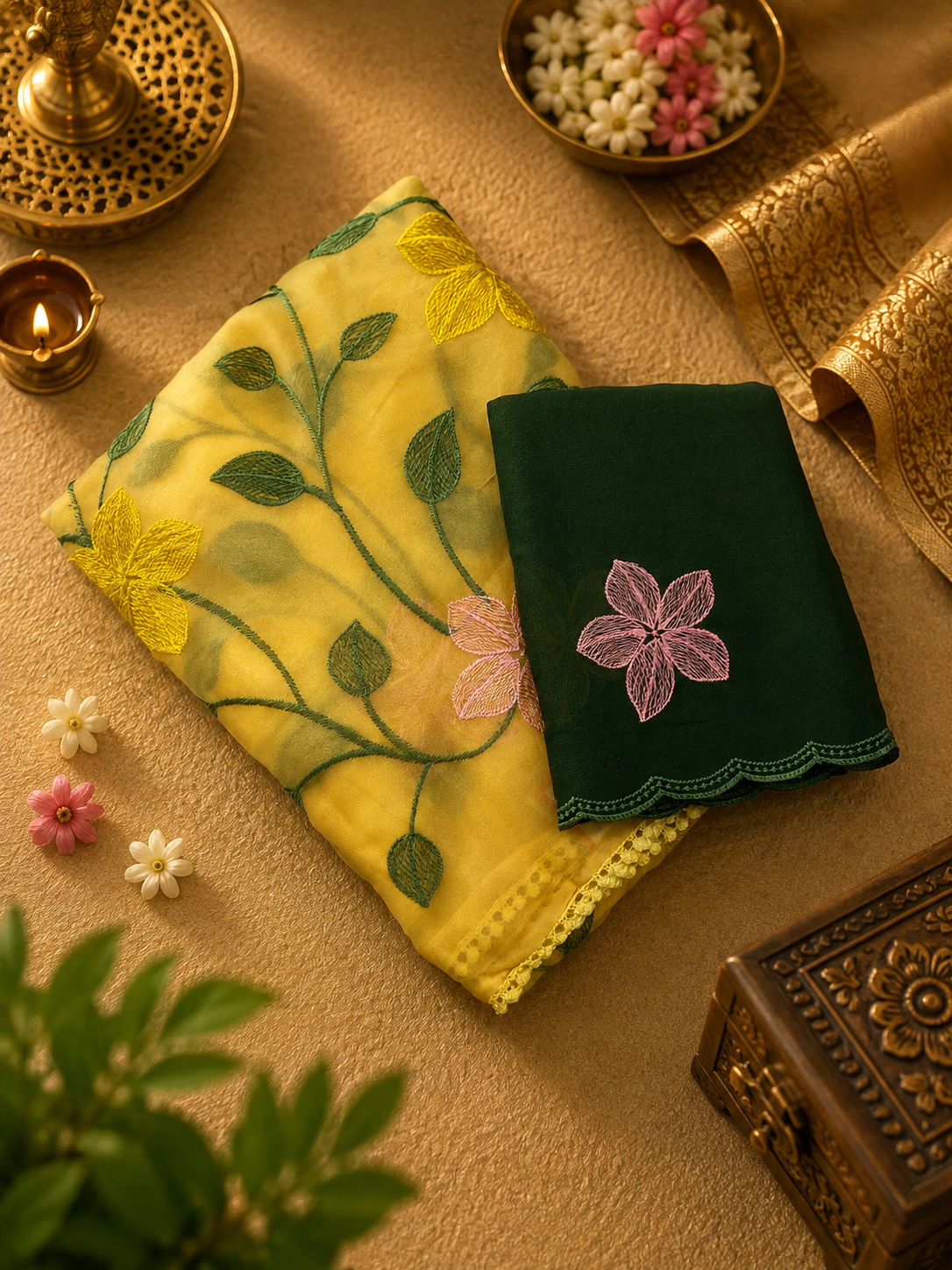 Chiffon Embroidery Saree