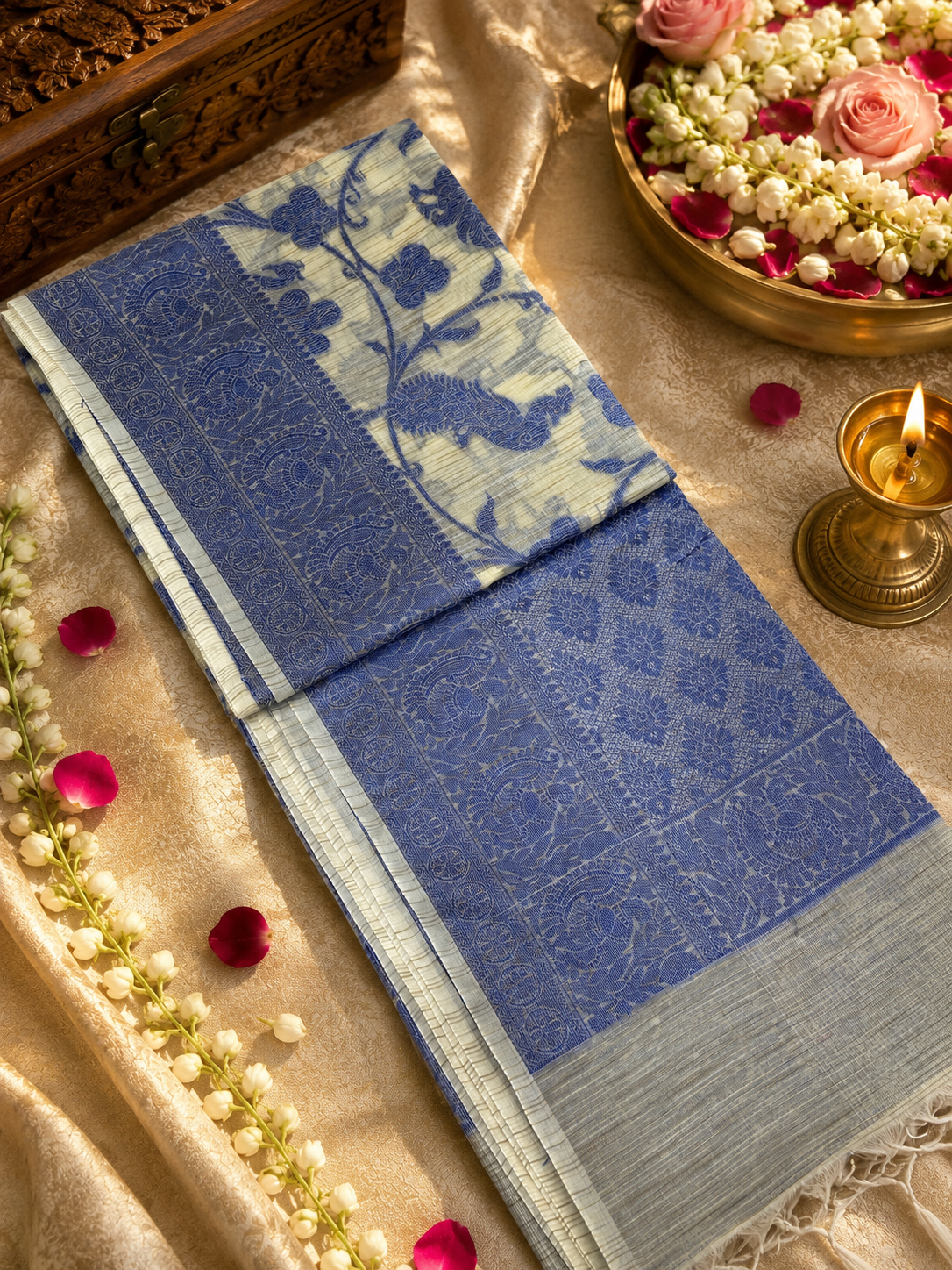 Premium Super Net Linen Saree