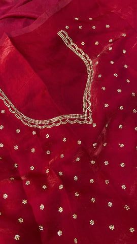 Premium Crush Organza Saree