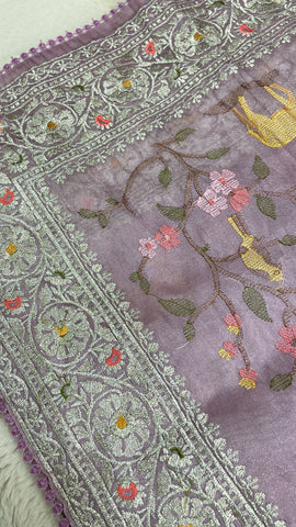 Pure tissue organza saree
