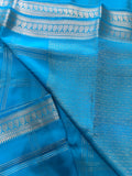 Pure Mix Mysore Crepe Silk Saree- Sky blue
