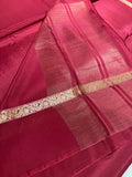 Pure Mix Mysore Crepe Silk Saree- Maroon
