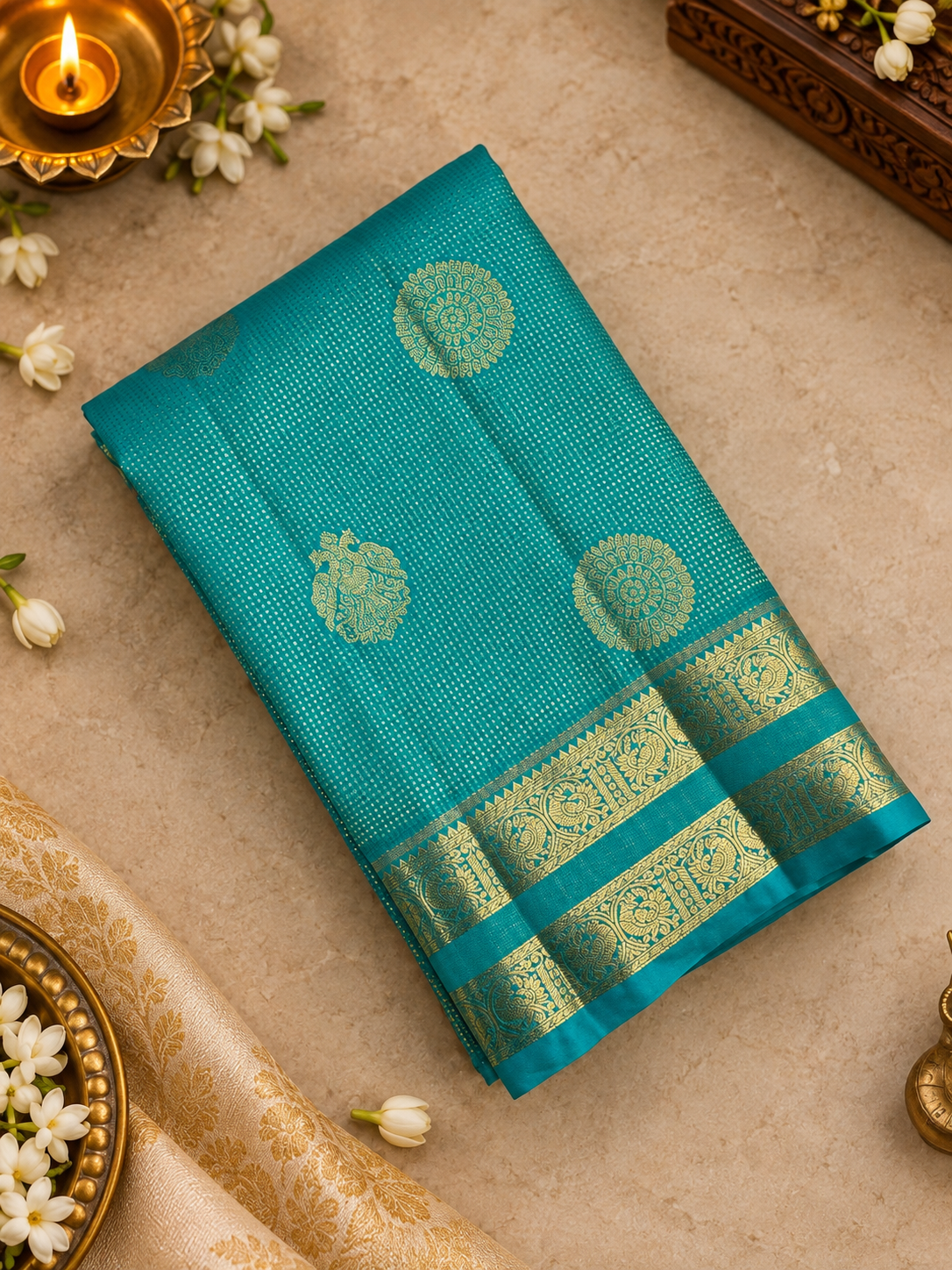 Premium Semi Kanchipuram Silk Saree-RF1203