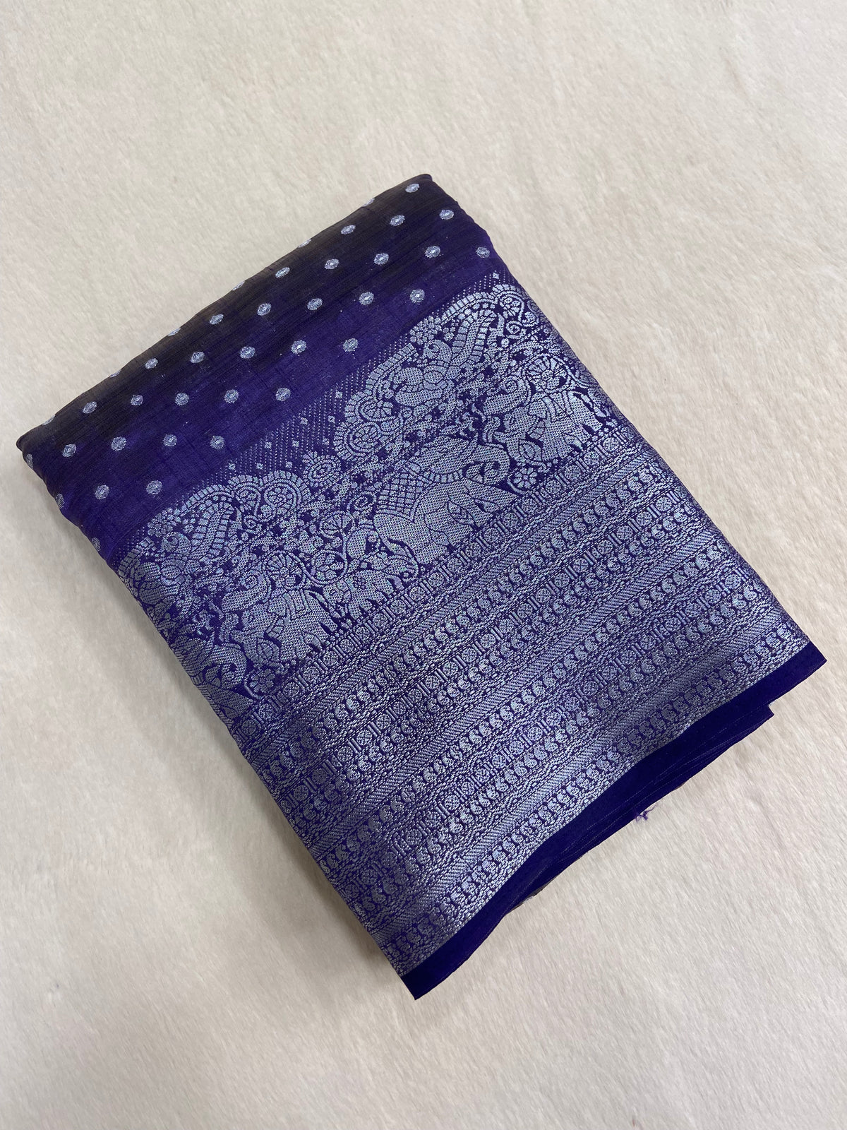 Butter Crepe Silk Saree (purple)
