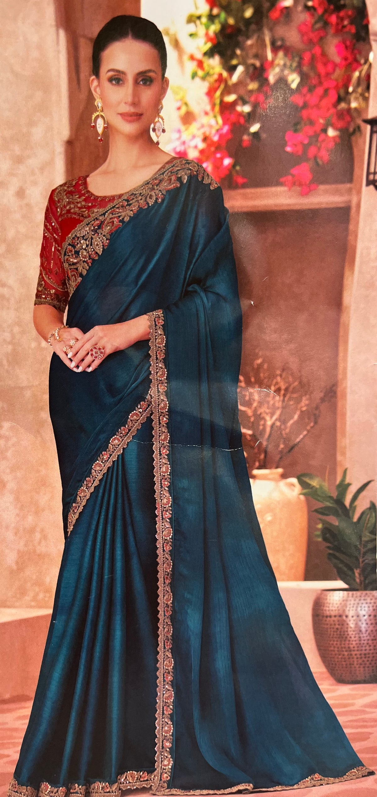 Designer cocktail saree