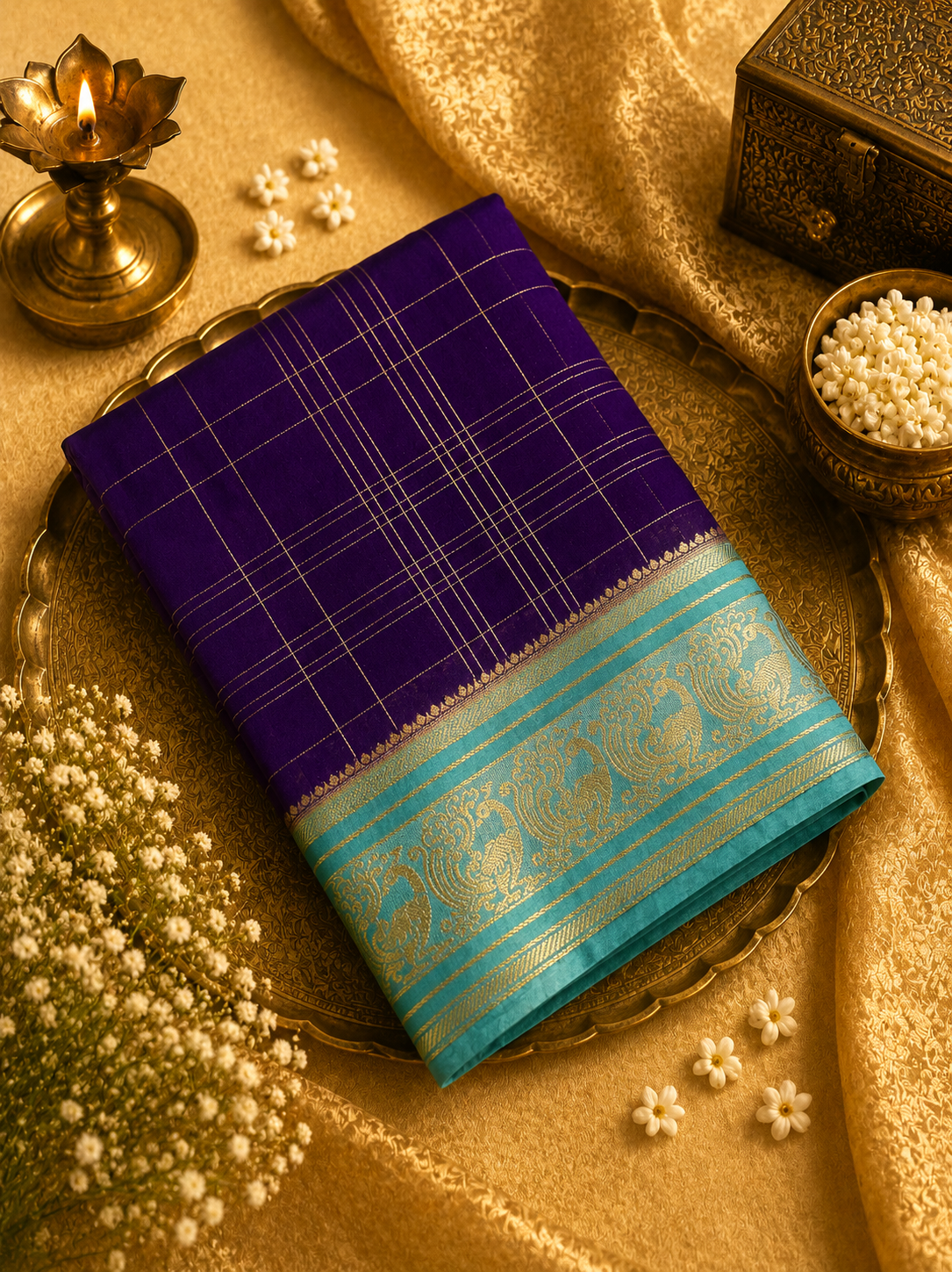 Premium crepe semi Mysore Silk Saree