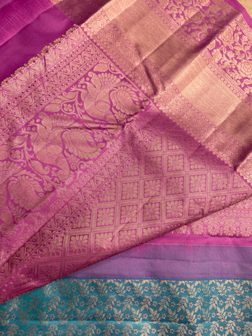 Pure 1G zari handloom Kanjeevaram silk mark certified saree