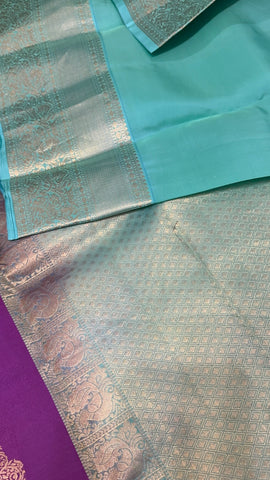 Half mix Kanjeevaram silk saree