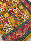 Premium Banarasi Crepe Satin Kalamkari Saree