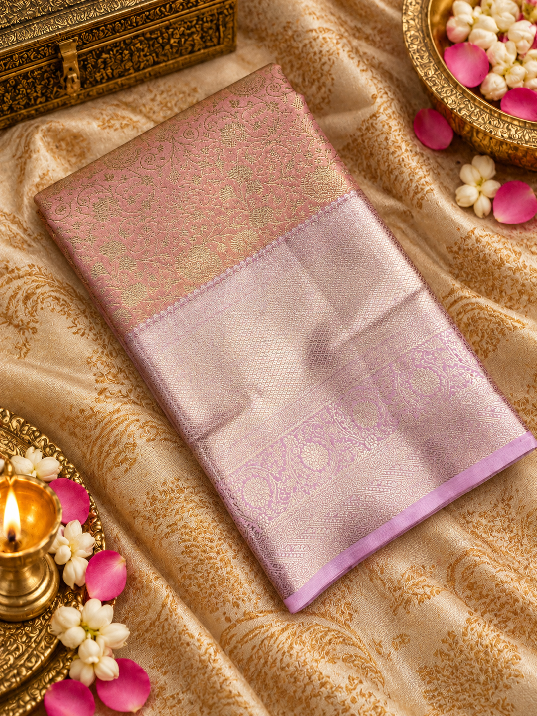 Premium Bridal Semi Kanchipuram Silk Saree - 901998
