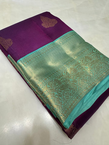 Half mix Kanjeevaram silk saree