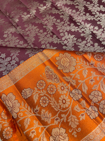 Pure Zari Handloom Kanjeevaram Silk Mark Certified Saree