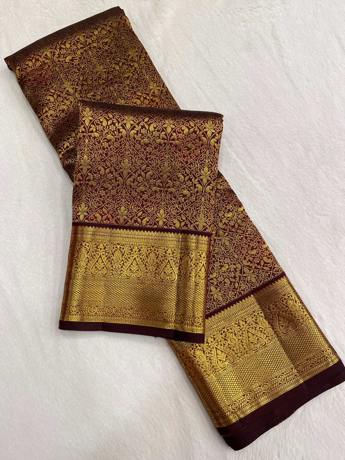 Pure Zari Handloom Kanjeevaram Silk Mark Certified Saree
