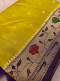 Premium Russian Silk Saree With Paithani Border