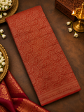 Pure Mix Mysore Crepe Silk Saree in brocade design- 902595 Rust Orange