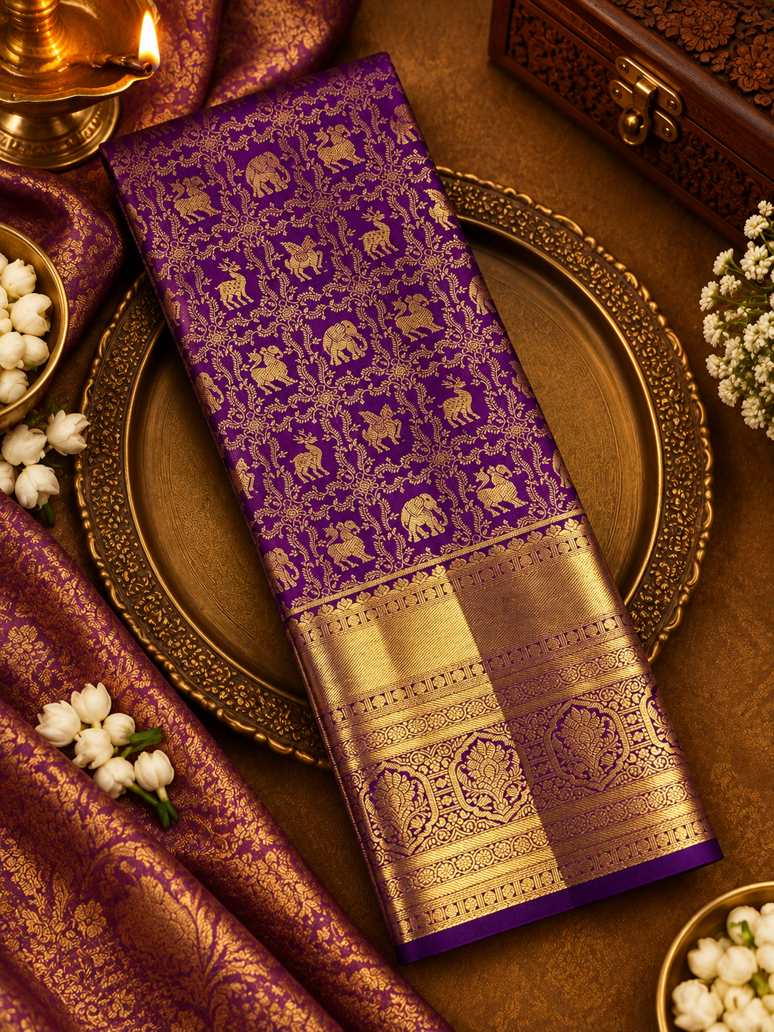 Premium Semi Kanjeevaram Silk Saree - 902209