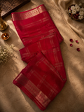 Pure Mix Mysore Crepe Silk Saree- Red