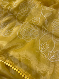 Premium Soft Organza Saree With Pichwai Work