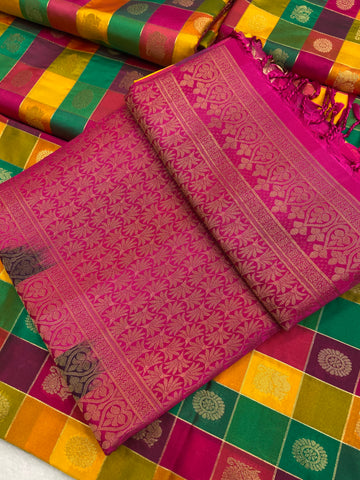 Premium mini Kanchi silk saree💚