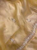 Designer cocktail organza saree