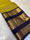 Pure 1G gold zari handloom Kanjeevaram Silk Saree- Silk mark certified- PS2385