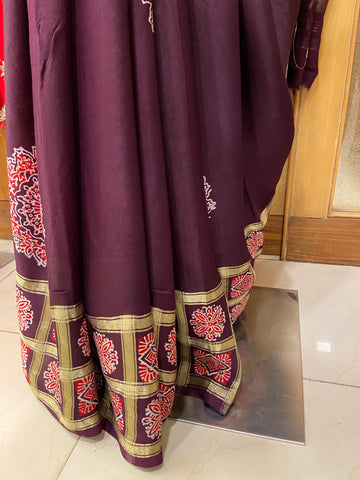 Pure modal silk saree