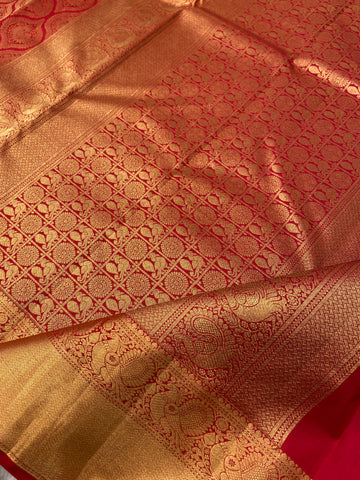 Pure Handloom Kanjeevaram Silk Mark Certified Saree