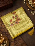 Tissue Bridal Semi Silk  Saree With Work - 902493