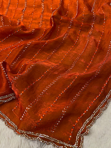 Premium Crush Organza Saree