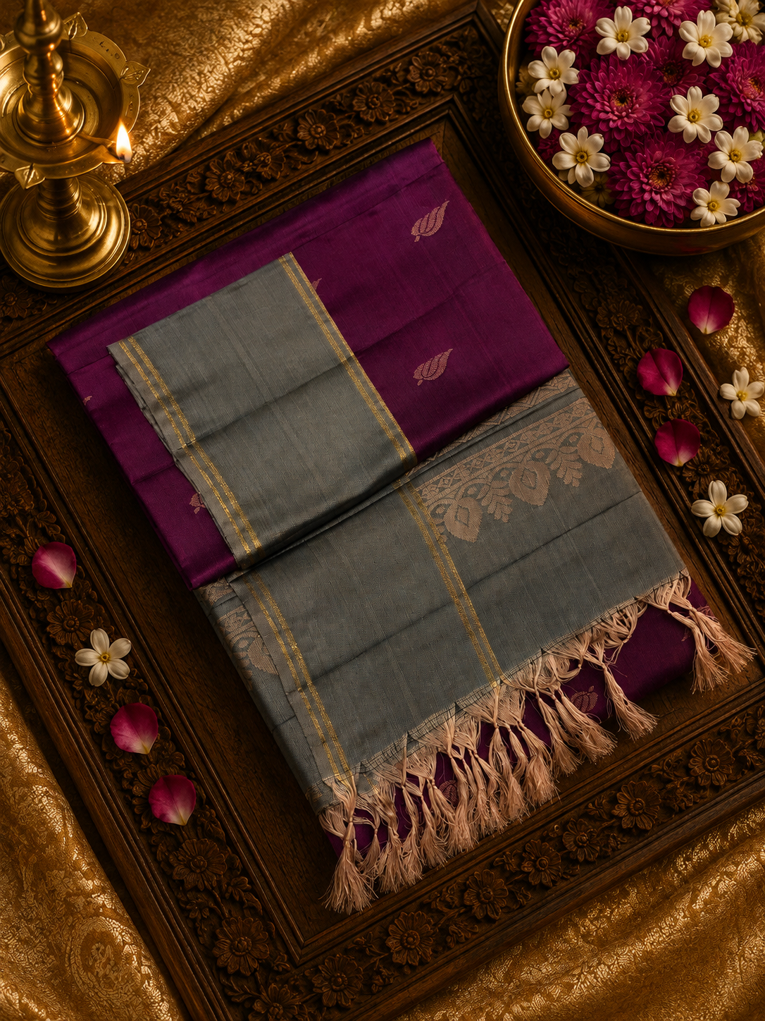 Pure Kanjeevaram Soft Silk Saree
