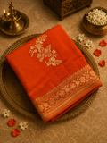 Premium Crepe Georgette Saree🧡