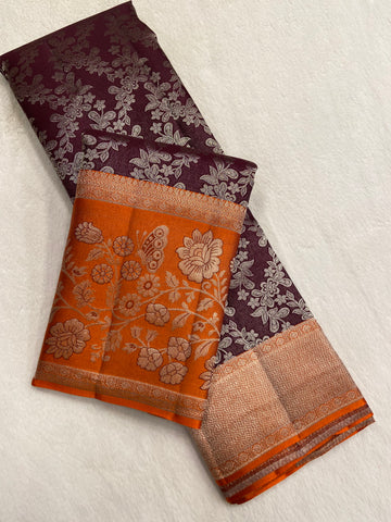 Pure Zari Handloom Kanjeevaram Silk Mark Certified Saree